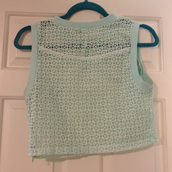 Sheer mint green crop top sz S - Picture 3 of 3